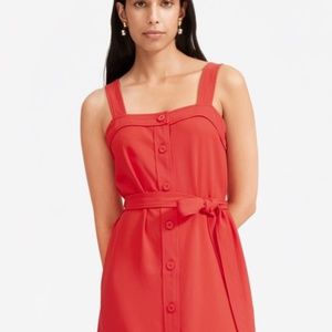 Everlane Japanese GoWeave Picnic Dress Haute Red